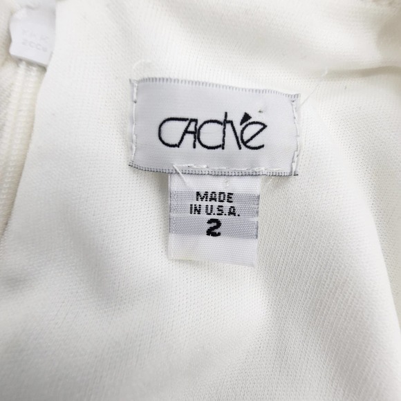 Cache Cream One Shoulder Dress with Gold Detail - Picture 3 of 8